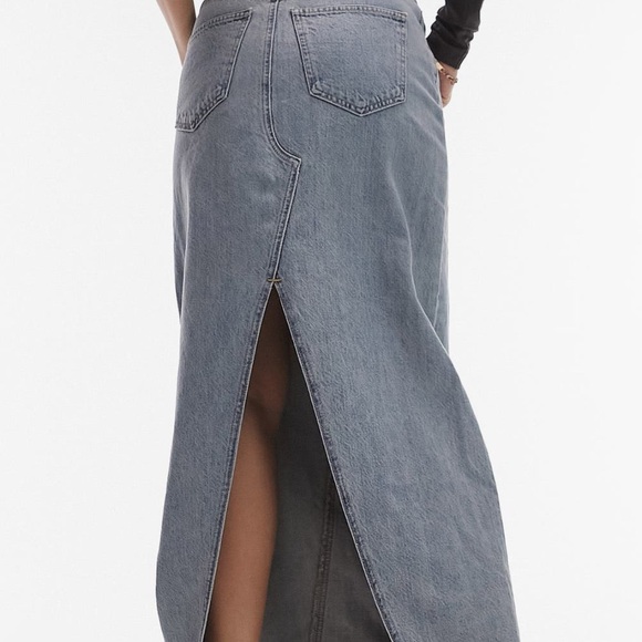 Topshop denim maxi skirt - sz 10 - Picture 2 of 6